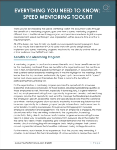 EVERYTHING YOU NEED TO KNOW: SPEED MENTORING TOOLKIT
